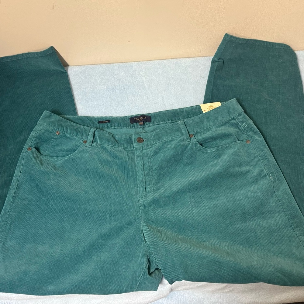 Talbots Straight Teal Corduroy Jeans